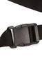 Unisex Black Casual Waist Bag Vegan Leather Cross Shoulder Bag with Headphone Outlet Waterproof Fabric - 3