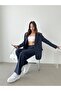 Women's Striped Lined Blazer Jacket and Trousers Set 5555 (100% Cotton, Anti-Pilling) - 5