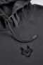 Plus Size Anthracite Regular Fit Hooded Fleece Inside Sweatshirt Tmnaw25Ao00006 - 7