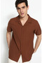 Brown Regular Fit Textured Summer Linen Look Tmnss23Go00070 - 3