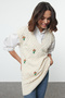 Stone Flower Embroidered Knitwear Sweater Tctaw25Uv00011