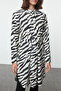Siyah Zebra Desenli Dokuma Gofre Gömlek TCTSS24TG00069 - 3