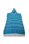 Eco-Friendly 100% Cotton Hooded Striped Children's Beach and Bath Peshtemal Poncho - 4