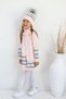 Girl's Sweater, Beanie, Collar and Bag Knitwear Dress Set of 4 - 2