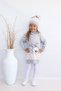 Girl's Sweater Beret and Neck Collar Knitwear Dress Set of 3 - 6