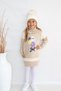 Girl's Sweater Beret and Neck Collar Knitwear Dress Set of 3