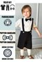 Black Salopet White Shirt And Bow Tie Holiday Special Daily Children's And Baby Clothing Boys Girls