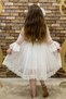 Evening & Prom Dress - White - Ruffle hem - 3