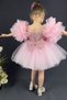 Girl's Sequin Tulle Skirt Wearable Pompom Buckle Evening Dress Special Occasion Dress