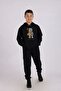 ROBOTIC BEAR PRINT DETAILED HOODED KANGAROO POCKET BOTTOM TOP BOY Tracksuit SET