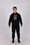 ROBOTIC BEAR PRINT DETAILED HOODED KANGAROO POCKET BOTTOM TOP BOY Tracksuit SET - 2