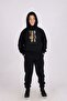 ROBOTIC BEAR PRINT DETAILED HOODED KANGAROO POCKET BOTTOM TOP BOY Tracksuit SET - 3