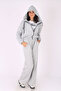2-Piece Hooded Zippered Crop Jacket & Pipe-Legged Bottoms Girls' Tracksuit Set - 2