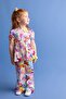 Patterned Triangle Backed Girls' Top and Bottom Set Colorful