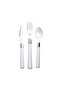 Fluca 18 Piece Breakfast Fork Spoon Knife Set for 6 People White - 6
