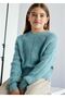 Girl's Sequined Sweater Water Green 7303 - 4