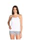 Women's White 6-Pack Cotton Ribbed Strap Tank Top - 2