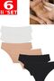 Women's Laser Cut Panties, 6 Pieces, Seamless, Flexible, Non-Marking, Absorbent, Sweat-Wicking Panties.