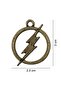 The Flash Lightning Necklace - Antique Yellow Plated Classic with Chain - 3