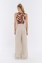 High Waist and Pocket Detailed Wide Leg Trousers - Natural - 5