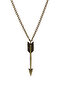 Arrow Necklace - Antique Yellow Plated with Classic Chain - 2