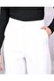 Women's White Striped Classic Pants - 3