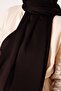 Evening Dress Janjan Shiny Satin Textured Hijab Evening Dress Chiffon Bitter Brown Shawl - 4