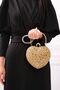 Women's Heart Stoned Gold Evening Bag - 2