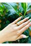 Tiger Eye 6 Mm Women's Natural Stone Line Ring