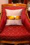 Decorative Gray and Gold Leather Detailed Throw Pillow Cover Luna 40*40 Cm - 5