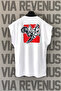 White Motocross Sports T-Shirt - Back Print, Zero Sleeve