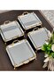 2-Piece Coffee & Tea & Presentation Tray Stainless with Luxury Legs and Handles 22 cm - 5
