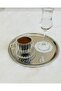 12-Piece Stainless Steel Round Coffee Cake Serving Tray Decorative Presentation Tray Silver Gold - 2