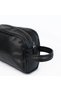 Black Genuine Leather Men's Shaving Hand Portfolio&Clutch Care Bag - 6