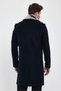 Above Knee Length Men's Coat with Detachable Collar and Fur and Wool Blend Buttons - 3