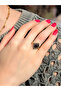 Natural Stone Amethyst Natural Stone Antique Adjustable Women's Ring - 2