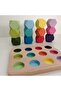 Solid Wooden Game with Matching Table Cylinders and 12 Balance Blocks Set of 2 - 5