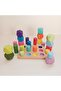 Solid Wooden Game with Matching Table Cylinders and 12 Balance Blocks Set of 2 - 6