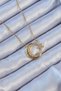 Zircon Stone Motif, Gold Colored 316L Steel Chain Moon Star Necklace