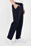 Navy Blue Men's Straight Leg Comfortable Cut Seasonal Premium Fabric Sweatpants - 4