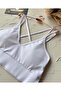 Aurafit V-Neck Back Cross Rope Strap Design Sports Bra/Bustier-9024 - 3