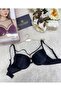 Le Jardin Monica Striped Micro Push-Up Bra with String Detail on the Back - 7008