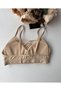 Daily Use Soft Bralette with Lacing Detail on the Front and Pad - 5
