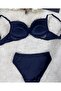 Le Jardin Shiny Glitter String Brodeled Push-Up Bra Panty Set-5065 - 6