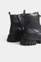 Black Lace-Up Side Zipper Boots Women's Boots - 4