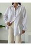 Women's Buttoned Plain Basic Thin Cotton Solid Color Shirt - 3