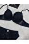 Le Jardin Shiny Glitter String Brodeled Push-Up Bra Panty Set-5065 - 6