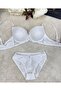 Le Jardin Shiny Glitter String Brodeled Push-Up Bra Panty Set-5065 - 2