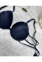 Le Jardin Valeria Ribbed and Stoned Micro Push-Up Bra with String Detail on the Back - 7007 - 6