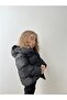 Black Baby Boy Coat with Plush Fur Inside and Stable Hood - 6
